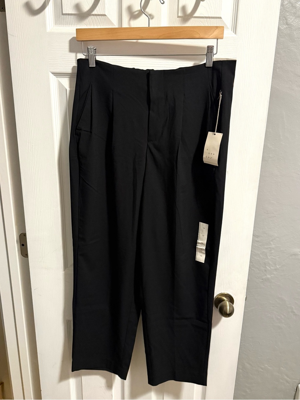 NWT A New Day Target brand Black Pants, Tapered Leg, Size 12 work pants